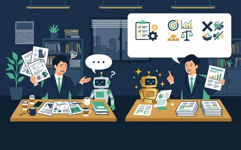 AI活用のコツ｜「やって」だけではAIは動かない — 渡すべき3点セット