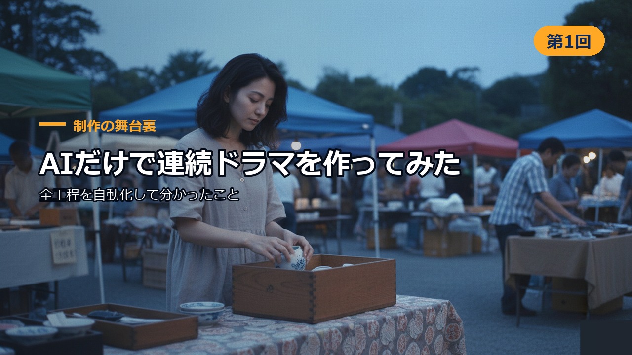 制作の舞台裏 第1回 AIだけで連続ドラマを作ってみた ― 全工程を自動化して分かったこと