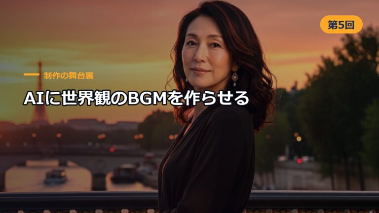 制作の舞台裏 第5回 AIに世界観のBGMを作らせる