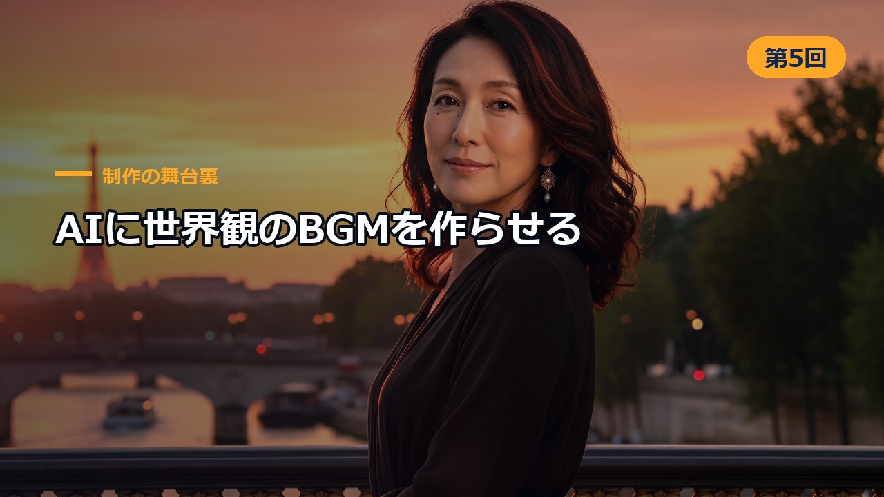 制作の舞台裏 第5回 AIに世界観のBGMを作らせる