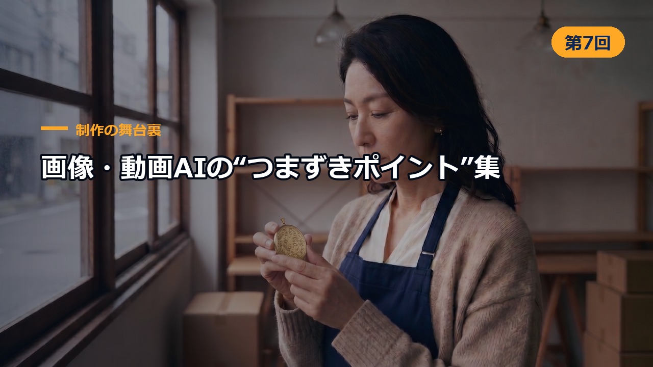 制作の舞台裏 第7回 画像・動画AIの“つまずきポイント”集