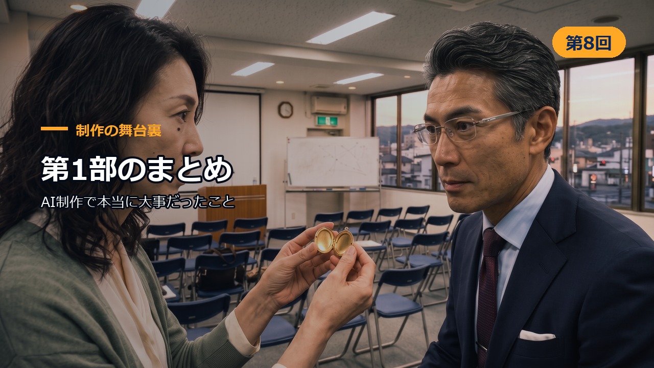 制作の舞台裏 第8回 第1部のまとめ ― AI制作で本当に大事だったこと