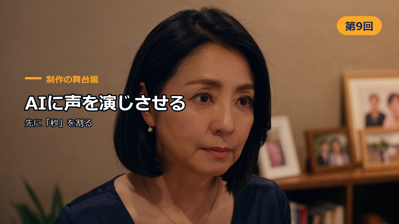 制作の舞台裏 第9回 AIに声を演じさせる ― 先に「秒」を割る