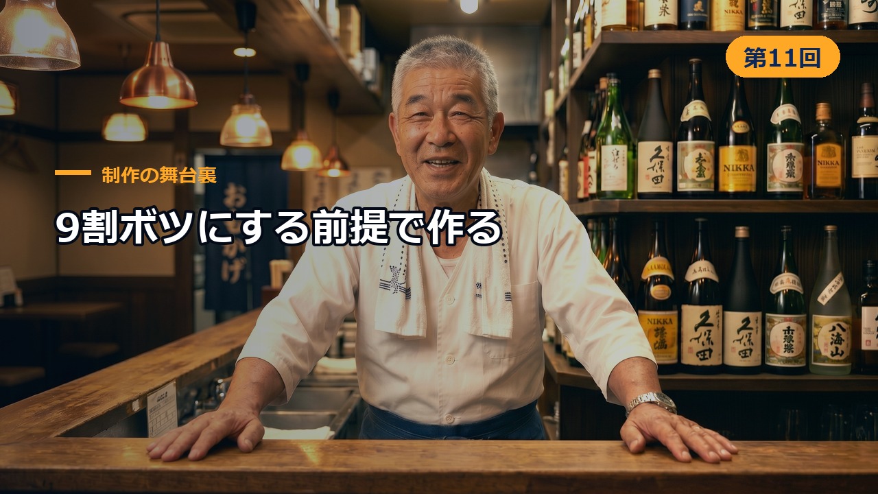 制作の舞台裏 第11回 9割ボツにする前提で作る