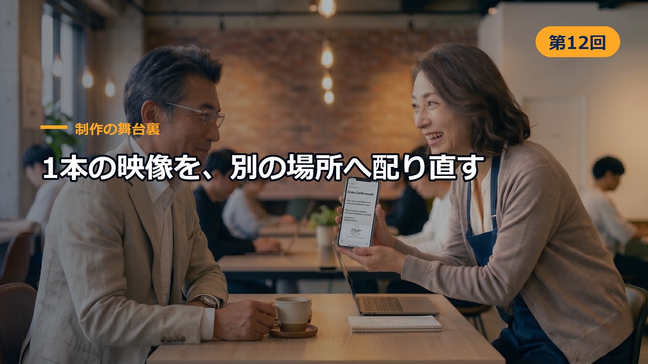 制作の舞台裏 第12回 1本の映像を、別の場所へ配り直す